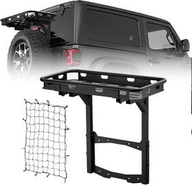E-xbcr-0004-fbm Eyouhz For Wrangler Jl Spare Tire Cargo Rack Rear Luggage Basket On Oe Black