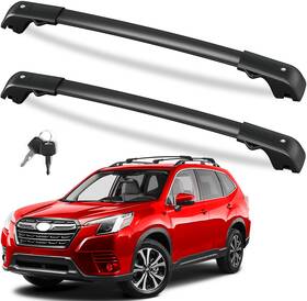 Fy-88 Fengyu Subaru Forester Roof Rack Cross Bars 220lb Heavy Duty Black Cargo Carrier