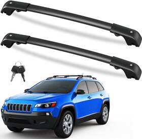 Fy-8801 Fengyu Roof Rack Cross Bars 220lb For Jeep Cherokee 2014-2023 Heavy Duty Black