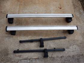 7212187 Fiat Arb47 12 13 14 15 16 17 18 500 Thule Load Cross Bars Roof Rack Set