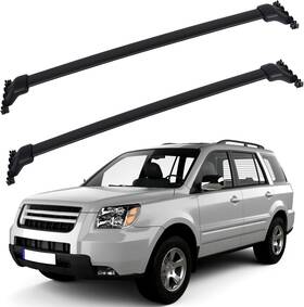 104586-5328-1634329783 Findauto Roof Rack Cross Bar With Side Rails Aluminum Black For 2009-2015 Honda Pilot