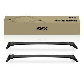 Go384357 Fits 2009-2015 Honda Pilot Roof Rack Side Rail Luggage Cross Bar Aluminum Black