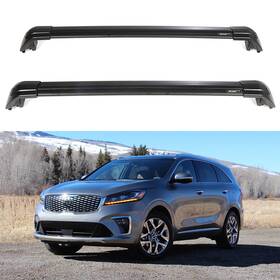 Fla106594oad Flatroad Cross Bar Black For 2015-2022 Kia Sorento And X-line Roof Rack Set Bright