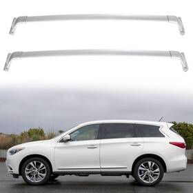 Fla106608otr Flatroad For 2014-2021 Infiniti Qx60 / 2013 Jx35 Silver Cross Bar Roof Rack Set