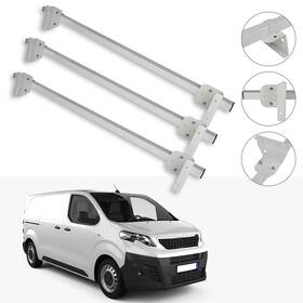 Fla109904oad Flatroad Roof Rack Heavy Duty 3 Bar Gfy Van Ladder For Transit Cargo Low White