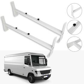 Fla109906oad Flatroad Roof Ladder Rack 2 Bar Van Cargo Carrier Bulky Tools For Chevy Ford Gmc