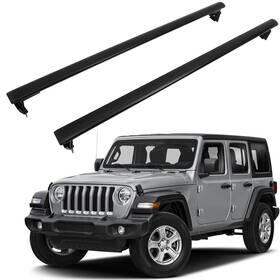 Fla117655oad Flatroad Cross Bar Black For 2011-2021 Jeep Wrangler Roof Rack Set Cargo Luggage Carrier