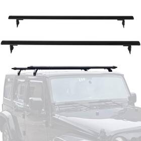 Fla118276oad Flatroad Cross Bar Roof Rack For 2008-2019 Jeep Wrangler Aluminum Luggage Cargo Carrier