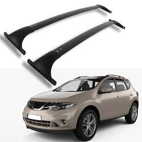 Fla161676oad Flatroad Cross Bar For 2009-2014 Nissan Murano Black Roof Rack Set Luggage Cargo Carrier