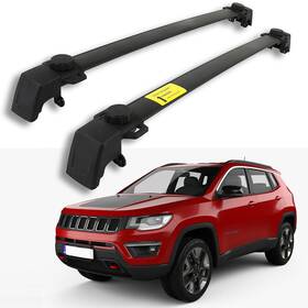 Fla161679oad Flatroad Aluminum Roof Rack Cross Bar For 2011-2016 Jeep Compass Luggage Cargo Carrier