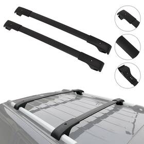 Fla161683oad Flatroad Cross Bar For 2007-2017 Jeep Patriot Black Roof Rack Set Luggage Cargo Carrier