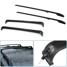 Fla833253oad Flatroad Roof Rack Set Cross Bar Side Rail For 2005-2016 Land Rover Lr3 And Lr4