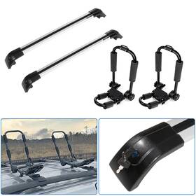 Fla833276oad Flatroad Kayak Luggage Bar Black Roof Rack Carrier For Fits 2013-17 Hyundai Santa Top