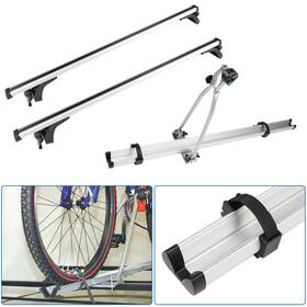Fla833292oad Flatroad 2 X Roof Rack Package For Silver 50 Inch Universal Cross Bar 1x Bicycle Cargo