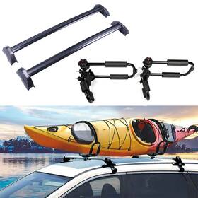 Fla838154oad Flatroad Adjustable Canoe Kayak Rack J Bar 2 X Roof For 2002-2006 Honda Crv Black