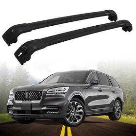 B1080000sh00hg00 Fle 165lb Roof Rack Cross Bars For Lincoln Aviator 2019-2025 Black Cargo Kayak Bike