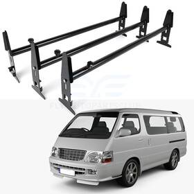 10079710 Fly-autopartsclub 43.4 Inch -77 3 Bar Van Roof Ladder Rack Heavy Duty Luggage Cargo Carrier
