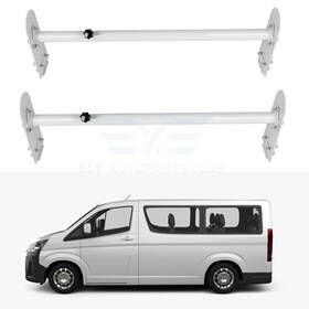 10445378 Fly-autopartsclub 43.4 Inch -78.8 2 Bar Van Ladder Rack Fits Ford E-150 E-250 Chevy Express Gmc Savana
