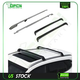 Ta838121101p For 05-16 Land Rover Lr3 And Lr4 New Blk Roof Racks Cross Bar Rail Aluminum Cargo