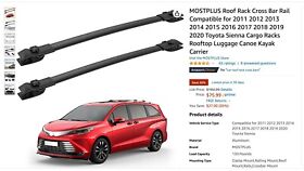 Sdd-ptztl8071 For 11-18 Toyota Sienna Pair Aluminum Oe Style Bolt-on Roof Rack Rail Cross Bar