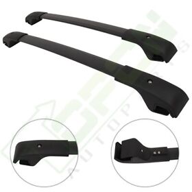 Ta161683topcn101p For 2007-2017 Jeep Patriot Aluminum Luggage Black Roof Rack Cross Bars Pair