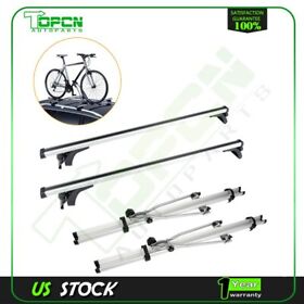 Ta833288101p For Silver 50inch Universal Baggage New Roof Racks Cross Bar Mounted Bicycle