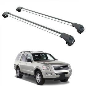 5456994 Ford For Explorer 4 U251 2005-2010 Roof Rack Cross Bars Raised Rail Silver