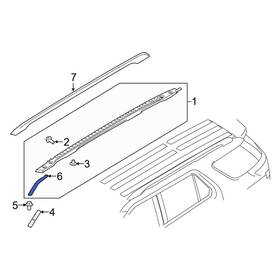 Fb5z7855182aa Ford Oe For Explorer 2016-2019 Front Right Roof Rack Cover
