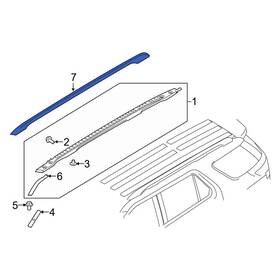 Fb5z78551a47aa Ford Oe For Explorer 2016-2019 Rear Left Roof Rack Cover
