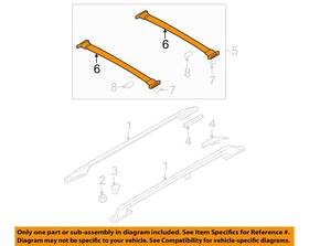 7f2z1755106aa Ford Oem 06-07 Freestar Monterey Roof Luggage Carrier-cross Rail