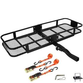 Xlj000 Fouwick Lugglage Basket 60x20x6inches Folds Flat 500 Lbs Heavy Duty Hitch Cargo