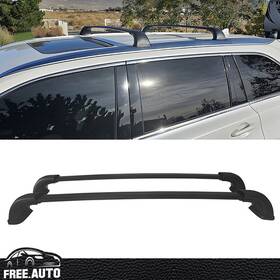 5-rrcb-thld14oe Free-auto802 For 14-19 Toyota Highlander 4dr Cross Bars Roof Rack Rail Carrier Aluminum Black