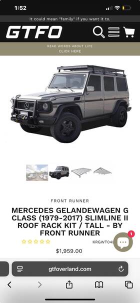 Krgwto4l Front Runner Outfitters Slimline Ii Roof Rack Kit- G Wagon