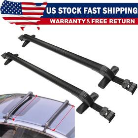 3658 Gearzaar Universal 39 Inch Car Top Roof Rack Cross Bar Luggage Cargo Carrier Aluminum With Lock