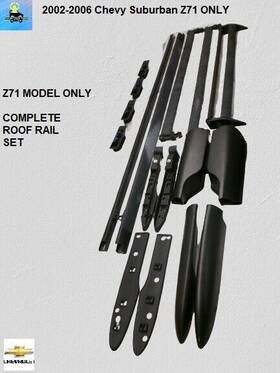 88937282 General Motors 02 To 06 Suburban Z71 Left Right Roof Rail Luggage Rack And Cross Bars Complete