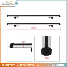 Glt116gfh52291 Gloryfit-autoparts 52 Inch Universal Aluminum Cross Bar With Key For High Raised Roof Rails