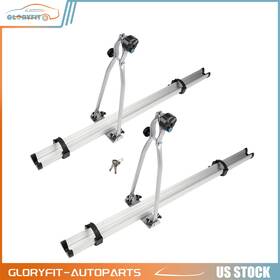 Glt831gfh81807 Gloryfit-autoparts Bike Carrier 2-bicycle Roof Rack 52 Inch Heavy Duty Aluminum Lock Jaw Style Mount