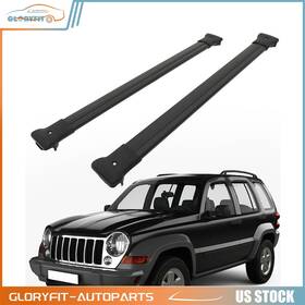 H16632611ld Gloryfit-autoparts For Jeep Liberty Kj 2002-2007 Roof Rack Cross Bar Black Alumium Rail Carrier Usa