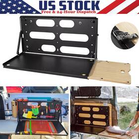 Gmqp1265 Gm-motor Drop Down Tailgate Table With Wood Tray For Jeep Wrangler Jk Jl And Jt 2007-2022
