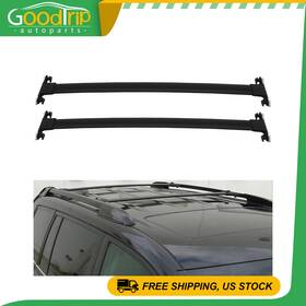 Go17011o695dt Goodtrip Roof Rack Fits Toyota 2009-2014 Highlander Cross Bar Luggage Black Aluminum Rail