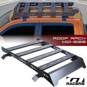 Gtrrlprang19ccaa Gtracers For 2019-2023 Ford Ranger Supercrew Black Window Frame Roof Basket Wind Fairing