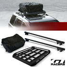 Rr689b50bkfrc Gtrr072bkfrc Rrbagbkac Gtracers Blk Square Adjustable Roof Rail Rack Cross Bars