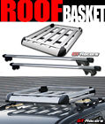 Rr689b50slfrc001 Gtrr072slfrc Gtracers Silver Aluminum Square Roof Rack Cross Bars Luggage Basket