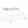 H2166w Vantech White Steel H1 Low Profile 2 Bar Ladder Roof Rack For A Transit Connect 2008-13