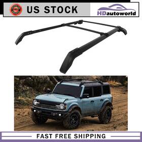H11139024ld Hdautoworld Aluminum Roof Rack For 2021-2024 Ford Bronco 2x Cross Bar Side Rail