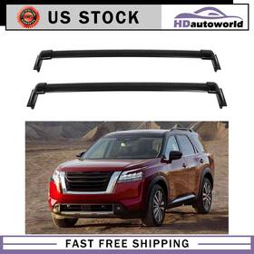 H11829029ld Hdautoworld Roof Rack For 22-23 Nissan Pathfinder Cross Bar Cargo Carrier Aluminum