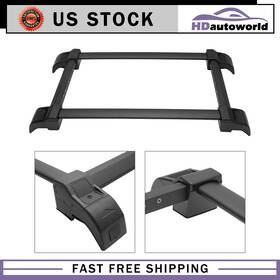 Hbr135dsq777 Hdautoworld 4-door Half Roof Rack For 2021-2024 Ford Bronco Rails Luggage Cross Bars