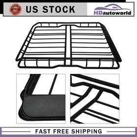 Hbr135dsq796 Hdautoworld Roof Rack L64 X W36.6 H5.9 Heavy-duty Universal Steel Kit