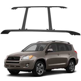 Htc13578616a Hightechdeals8 Roof Rack Corss Barss Side Rail Set For 2006-2012 Toyota Rav4 Luggage Carrier