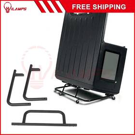 12393687 Hilamps Hard Top Carrier Storage Cart Rack Sliding Fits 87-19 Jeep Wrangler Jk Jl Tj Yj